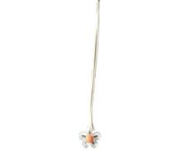 [Bydezcon] Collana con ciondolo a forma di fiore irregolare, girocollo con ciondolo a fiore cavo, gioielli alla moda, materiale in resina, regalo per donne e ragazze