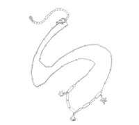 [Bydezcon] Collana con ciondolo a forma di stella marina, a tema spiaggia, collana con zirconi regolabili per il collo gioielli