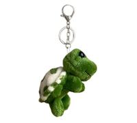 Bydezcon Fashio Portachiavi da donna, in peluche a forma di tartaruga, con ciondolo a forma di tartaruga, portachiavi per auto, zaino, decorazione, Verde chiaro, Key ring