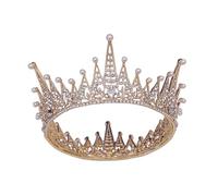 Bydezcon Splendida corone di nozze parrucchiere elegante cristallo da sposa strass perline e corone fascia per il matrimonio