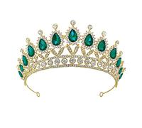 Bydezcon Sposa goccia matrimonio corona oro principessa regina fascia copricapo regolabile gioielli regalo sposa decorazione