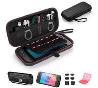 ByDiffer Custodia per Nintendo Switch 2 Accessori Kit 14-in-1 con 2 Pellicole Protettive, 1 Cover Trasparente PC, 6 Cappelli Joystick, 1 Cassa della carta del gioco, 1 Custodia Protettiva, Nero