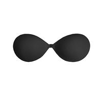 BYE BRA Invisible Bra Auto Adesivo Senza Cuciture Invisibile Lavabile Regolabile Leggero Scolloura Effetto Push-Up Senza Spalline Schiena Scoperta Taglie: A, Nero