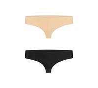 Bye Bra Perizoma invisibile Nude Nero Confezione da 2 XL