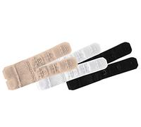 Bye Bra Prolunghe Per Reggiseno Con 2 Ganci, Estende Il Reggiseno Fino A 8 Cm, Bordi Morbidi, 3 Colori / Confezione, Beige, Nero, Bianco