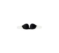 Bye Bra Reggiseno adesivo push up senza spalline, invisibile, riutilizzabile, autoadesivo, coppe per coppe di diverse dimensioni, abito da sposa, Diva - Reggiseno nero, XXS