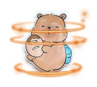 Bye Bye Hot Scaldamani Auto-riscaldabile - Scaldamani con tasca per cartoni animati per inverno, viaggi, sport all'aria aperta, campeggio, viaggi, viaggio e viaggio