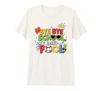 Bye Bye School Hello Pool Maglietta per Bambini Ultimo Maglietta Premium