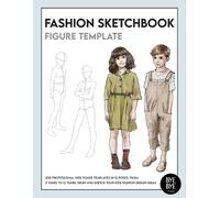 Bye Bye Studio Fashion Sketchbook Kids Figure Template (Tascabile)