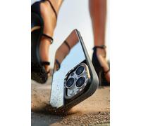 Bye - Custodia sottile in plastica a specchio con angoli morbidi rinforzati, per ragazze e donne, con 2 (due) pellicole proteggi schermo in vetro (per iPhone 13 PRO)