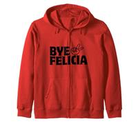 Bye Felicia Divertente Sarcastico Addio Segno della Pace dicendo Felpa con Cappuccio