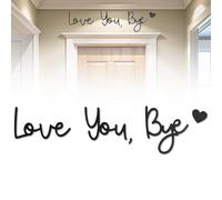 Bye Love You Scritta in legno Corridoio Porta di casa, Love You Bye Sign sopra la porta,Love You,Bye Sign con cuore, Decorazione da parete sopra la porta,con punto di colla (1 SET)
