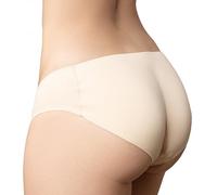 Bye Reggiseno imbottito mutandine a vita bassa Shapewear traspirante biancheria intima Butt Enhancer Butt Lifter Body Shaping Lingerie per le donne, Beige, Taglie: S, M, L Beige L