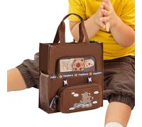 Byeaon Borsa Capybara, carina tela Capybara con borsetta a più tasche, frizione per tote bouto di tela, facile da trasportare, può usarla da molto non facile da rompere 30x14x34 cm per i bambini