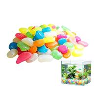 Byeaon Sassi Decorativi da Giardino | Kit 400 Pezzi Ciottoli Luminosi Antintemperie | Pietre Luminose per Decorazione Giardino Esterno - per Acquario Sentiero Cortile Prato Patio Fiume Stagno