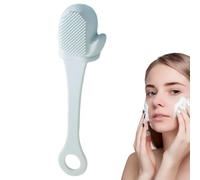 Byeaon Spazzola per la pulizia del viso in silicone, scrubber manuale in silicone, per la pulizia dei e del naso, guanto da, spazzola morbida per il viso
