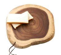 Byeaon Taglieri Per Cucina,Blocco Resistente al Calore - Spessore di 2.5 centimetri Cerchio Irregolare Doppia Faccia Asse da Taglio in Legno Sicuro in Lavastoviglie,Per Pane, Frutta, Salumi, Cottura,