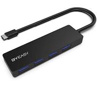 BYEASY HUB USB 3.0-4 in 1 Ultra Sottile materiale ABS Sdoppiatore USB per MacBook Air, Mac Pro/Mini, Windows XP/Vista/ 7/8/ 10, Mac OS, Linux - Trasmissione Dati Alta velocità 5 Gbps
