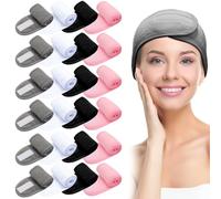byepica 24 fasce per capelli regolabili con chiusura, elastiche, per trucco, allenamento, yoga, per la cura della pelle e la bellezza