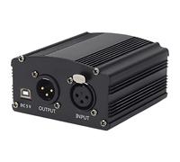 byepica Alimentatore Phantom da 48 V per microfoni, alimentazione USB, ingressi e uscite XLR, riduzione del rumore per una qualità audio superiore