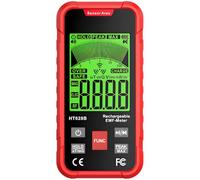 byepica HT628A EMF Meter, rilevatore di radiazioni a campo elettromagnetico portatile, 3 in 1, doppio test sul campo elettrico e forte attacco, blocco dati, visualizzazione grafico di tendenza