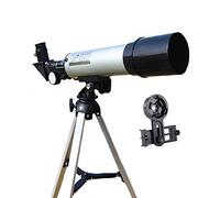 BYERZ Telescopio per adulti principianti bambini, apertura 50 mm 360 mm AZ telescopio rifrattore astronomico BAK4 prisma FMC telescopio per astronomia con adattatore per smartphone e treppiede per