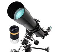 BYERZ Telescopio rifrattore da 80 mm per astronomia, telescopio per bambini principianti adulti con treppiede regolabile e mirino perfetto per bambini adolescenti