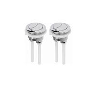 Byezhou Pulsante Scarico WC Doppio, 2 PCS, ABS, Acciaio Inossidabile, Valvola a Sfera, 2 Porte, 50 mm, 52 mm, Argento, Valvola per WC