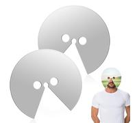 Byffoer Maschera a specchio montata sulla testa, specchio anti-selfie, accessorio per il viso riflettente montato sulla testa, accessorio per il viso per video arte, eventi in costume