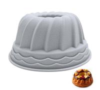 Byffoer Stampo per ciambella grande, 24 cm, in silicone, facile da pulire, antiaderente, resistente alle temperature, per torte in marmo, per pasticceria in marmo