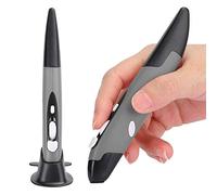 Byged Pennino per mouse senza fili, USB 2.4G Plug and Play Computer Pen Mouse & Stylus Ergonomic Design Mouse for Laptop Tablet(Grigio)