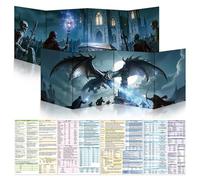 Byhoo DM - Set di 2 ombrelloni per accessori D&D 5E DND - Necromancer's Ritual & Siege of the Watchtower, impermeabile, superficie riutilizzabile, pieghevole a tre volte, portatile, formato A4