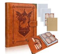 Byhoo Spellbook Porta carte DND RPG tascabile libro degli incantesimi e porta carte di riferimento, Tome of Recollection TTRPG, accessori da gioco per DND Beginner Master (60 carte giocatore
