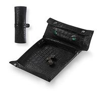 Byhoo Vassoio pieghevole per dadi DND e borsa per dadi DND con occhi verdi, vassoio per rollare i dadi DND e giochi da tavolo, vassoio per dadi DND verde al buio, borsa per dadi DND contiene 3 set di