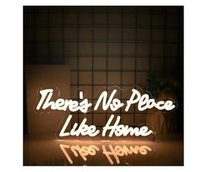 Byicoo Insegne al neon artistiche da appendere Insegne al neon artistiche sospese Non c'è posto migliore per la camera da letto, 42,5 cm x 16,2