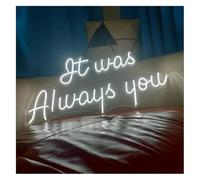 Byicoo Insegne al neon artistiche da appendere Lampada al neon con atmosfera rilassante C'est Toujours Toi Decorazione da parete notturna