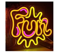 Byicoo Insegne al neon artistiche da appendere Lampada per atmosfera rilassante,lettere inglesi,design divertente,insegna al neon,luce notturna, luci decorative