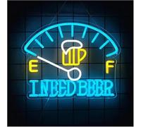 Byicoo Insegne al neon artistiche da appendere Per la lampada al neon prestito parola Ho bisogno di birra per insegna da parete