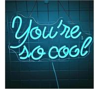 Byicoo Insegne al neon artistiche da appendere Per la parola in prestito dalla lampada al neon Sei così figo per l'insegna