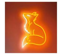 Byicoo Insegne al neon artistiche da appendere Volpe per insegna al neon a LED dimmerabile per soggiorno, cameretta dei bambini, sala giochi, vivaio nel bosco