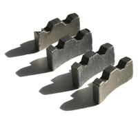 BYINGS 4 pezzi segmenti di corone diamantate pressate a caldo for riparazione e sostituzione di segmenti di corone diamantate da 18-350 mm di diametro, 116 mm, grigio