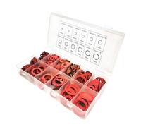 BYINGS 600 Pezzi M10 M12 M16 M20 M22 M25 M32 Rondella Piatta Anello di Isolamento in Fibra di Carta in Acciaio Rosso Guarnizione di Fissaggio Distanziatore Strumenti Set