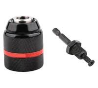 BYINGS Mandrino for trapano in metallo autoserrante filettato da 0,8-10 mm, adattatore a presa rapida, attacco quadro esagonale SDS, cacciavite a percussione, chiave for maschi, mandrini
