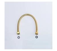 BYINGS Tubo in Acciaio Inossidabile Dorato 304, Tubo di Ingresso dell'Acqua del Water 50 cm G1/2" X1/2" Tubo di Ingresso dell'Acqua del Water