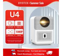 BYINTEK Mini Proiettore Full HD LOVE U4 1080P 4K Video 5G WIFI Android Messa a fuoco automatica Proiettori intelligenti portatili Home Theater Cinema