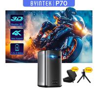 BYINTEK P70 3D 4K Mini Proiettore Portatile DLP Messa A Fuoco Automatico Smart Android WiFi LED 1080P Videoproiettori Home Theater Con Batteria