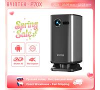 BYINTEK P70X Mini proiettore portatile con batteria incorporata Supporto 4K Wifi 3D per proiettori Home Theater notturni di film all'aperto