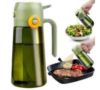 Byitin 470ml Spruzzino Olio per Friggitrice Aria, 2 in 1 Spruzzatore Olio, Vetro di Protezione UV Nebulizzatore Dosatore D'oliva, Dispenser Oliera Spray per Air Fryer, Cucinare