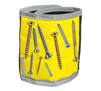 BYKES - Braccialetto magnetico per tenere viti, chiodi e strumenti, strumento magnetico extra large, portatile fai da te, magnete a superficie larga, strumento resistente regalo per tuttofare, giallo