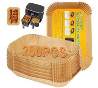 BYKITCHEN 200 fodere per friggitrice ad aria per Tower 9L/Ninja Foodi Max Dual 9,5L/Instant Vortex/Salter, accessori per friggitrice ad aria AF300UK 7.6L/AF400UK/AF451UK/AF500UK/EMtronics e altre